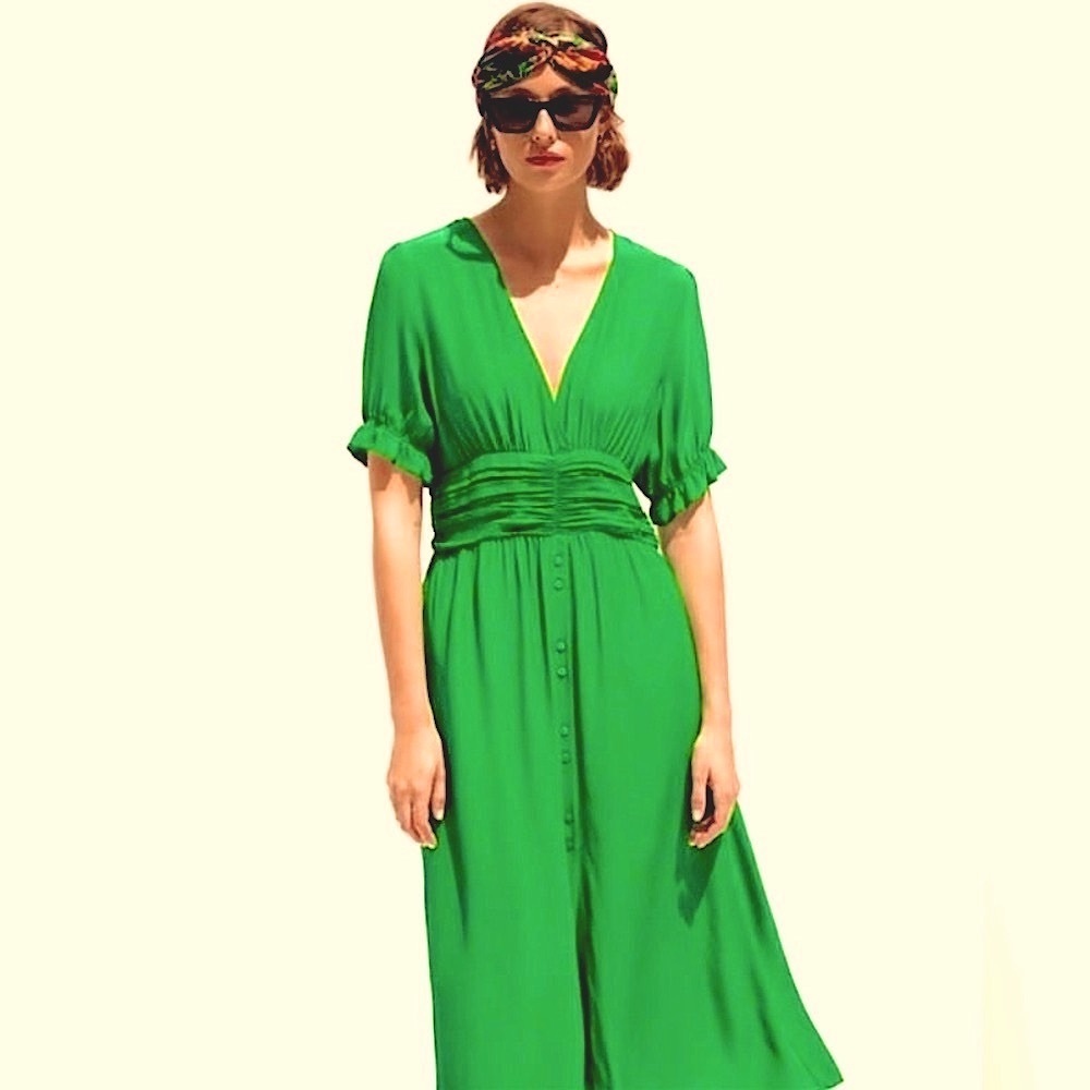 Zara Green Midi Dress